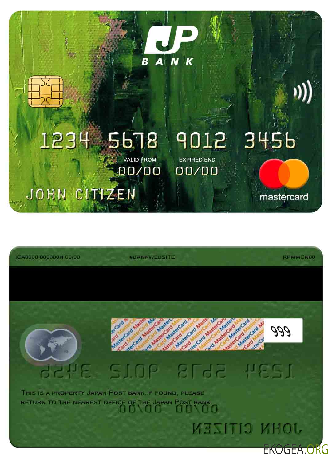 Carte Mastercard de la banque Japan Post